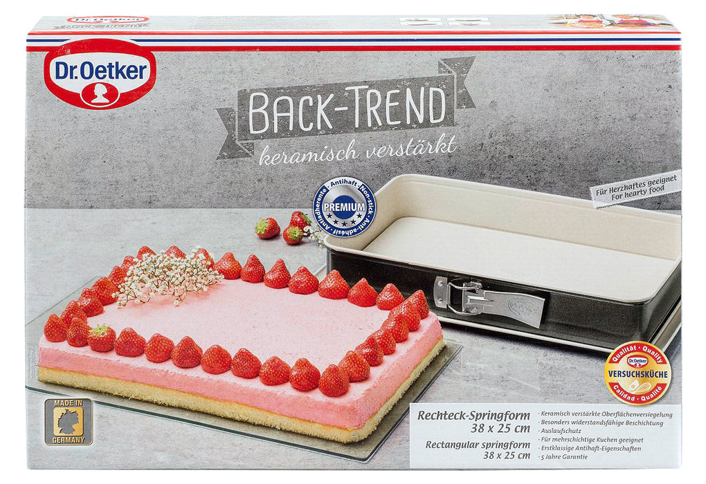 Dr. Oetker Springform 38x25x7cm rechteckig Back Trend mit keramischer Beschichtung