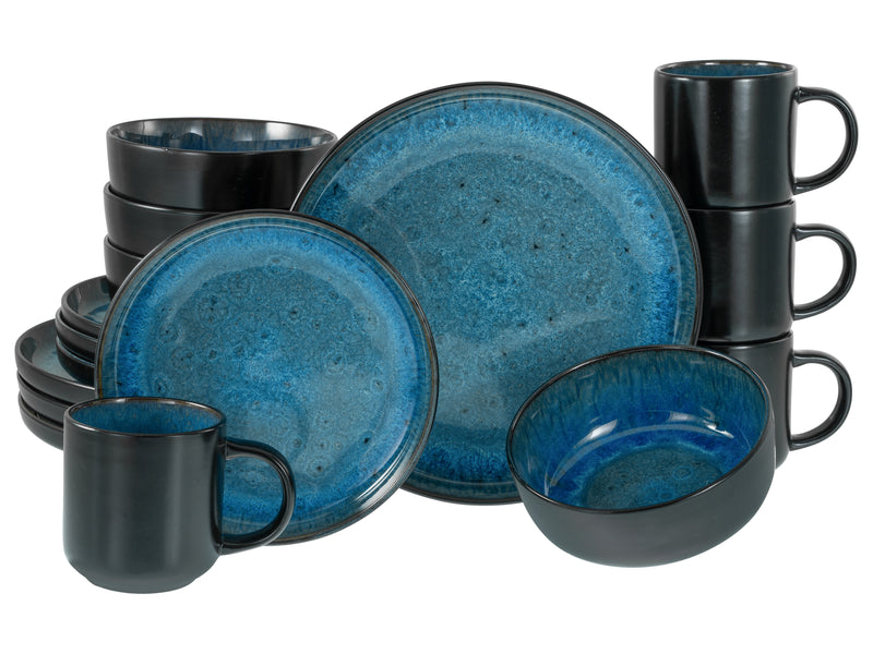 CREATABLE Kombiservice Nordic Fjord16tlg. blau/schwarz
