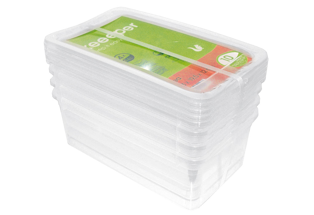 KEEEPER Aufbewahrungsbox Bea 5,6l 33x19,5x12cm transparent 4er Set