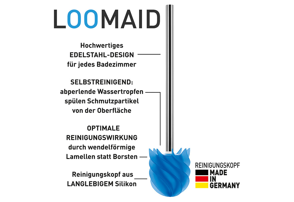 DIE HÖHLE DER LÖWEN WC-Garnitur Loomaid Silikon blau 38cm