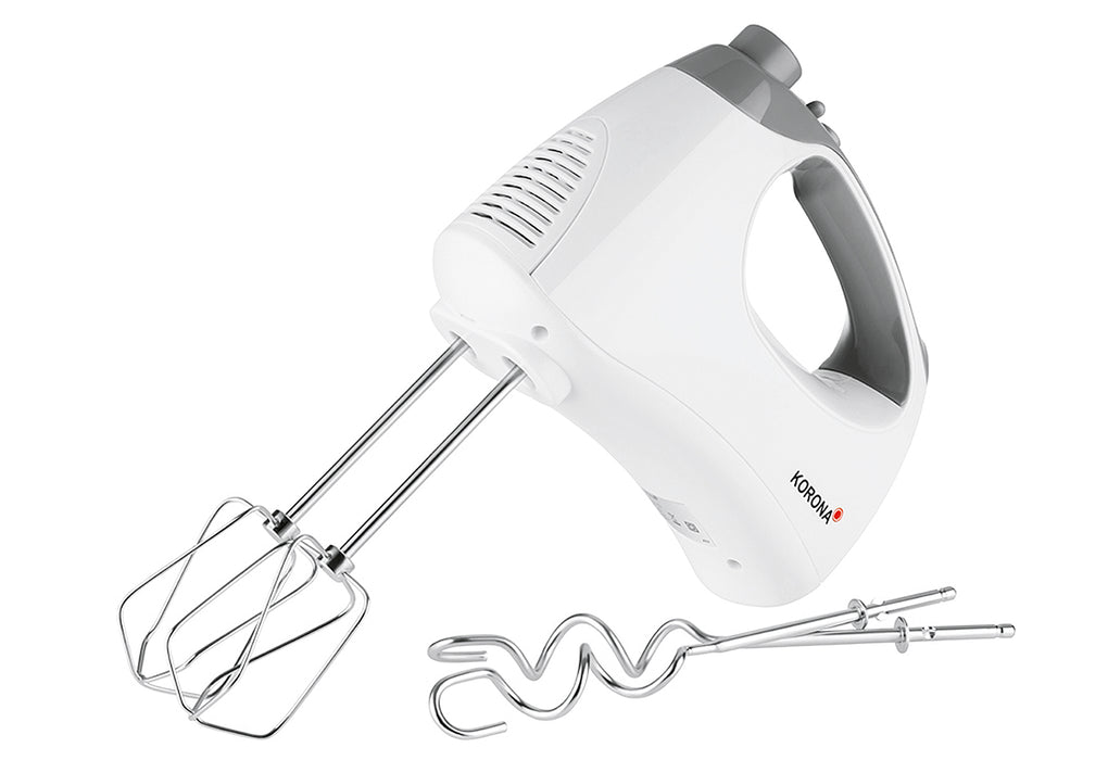 KORONA Handmixer mit XXL Rührstäbe 300 Watt weiß/grau