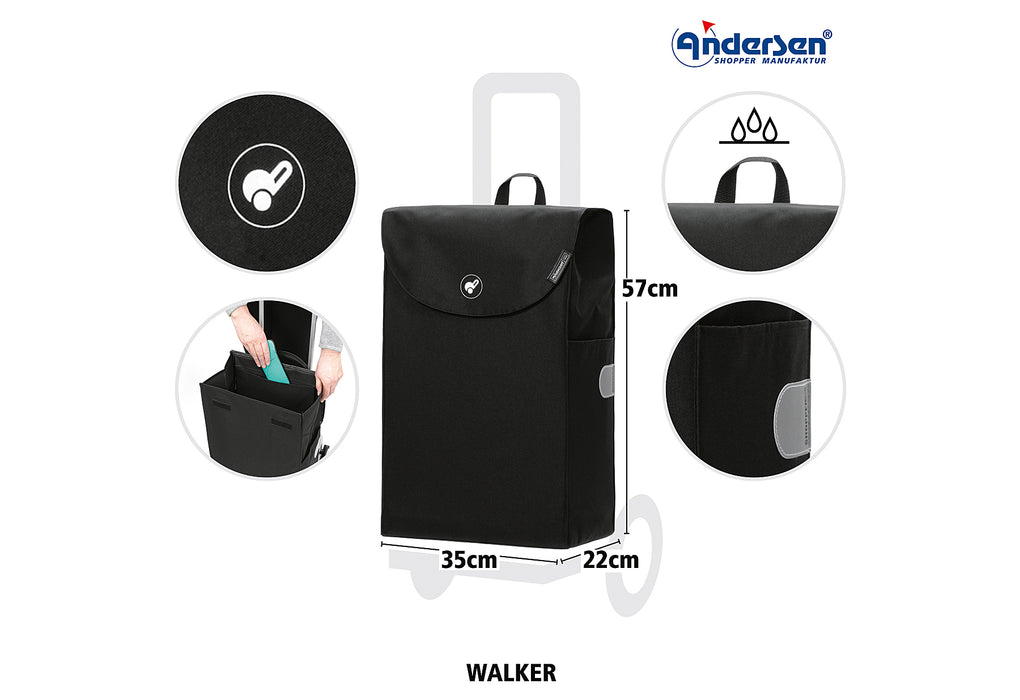 ANDERSEN Einkaufsroller Scala Shopper Walker schwarz