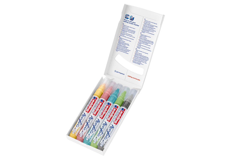 EDDING Acrylic Marker 5100 medium pastell 5Stück