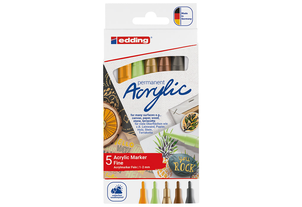 EDDING Acrylmarker 5300 Natur fein 5erPack