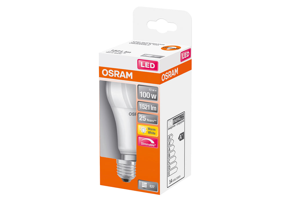 OSRAM LED Retrofitlampe CLASSIC A13WE27 matt 1521LM dim