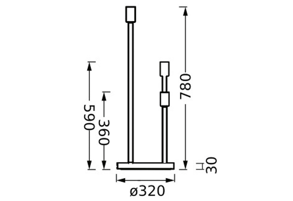 LEDVANCE Stehleuchte DECOR STICK FLOOR 3xE27 DG