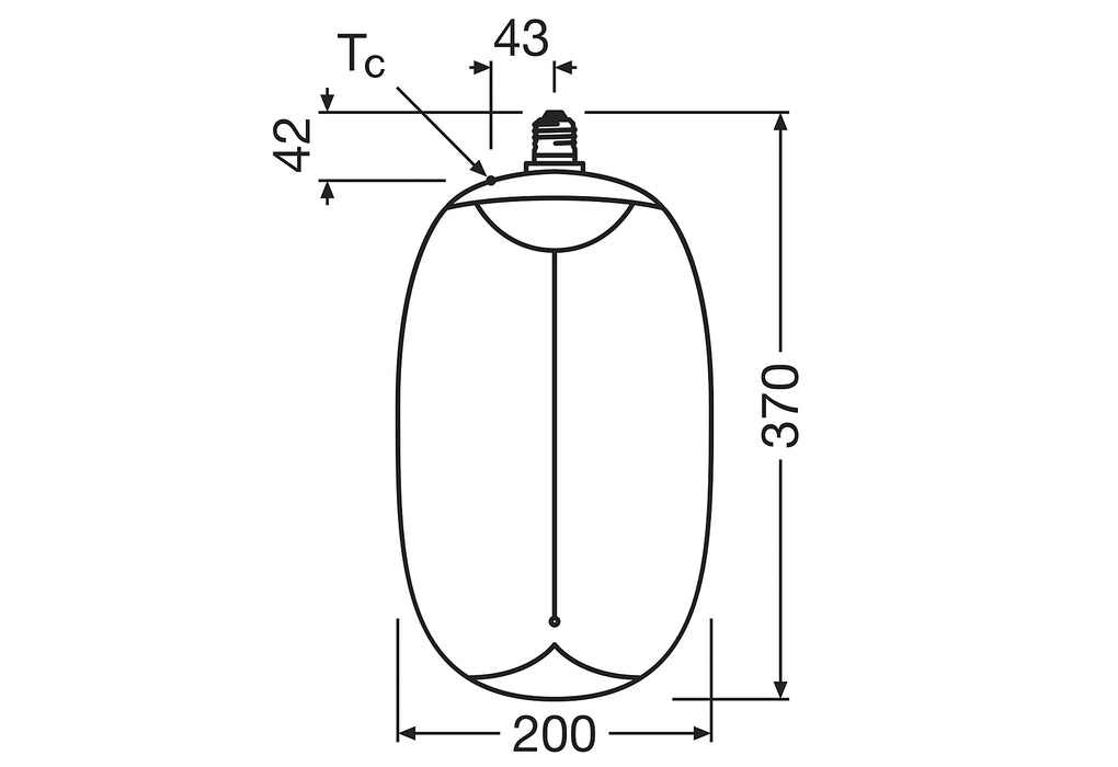 OSRAM 1906BIG ELIPSE-OVAL DIM 12W/818 230V SMOKE MAG E274X1OSRAM