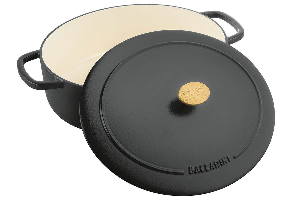 BALLARINI Cocotte Bellamonte Gusseisen oval 6,5l 33cm schwarz