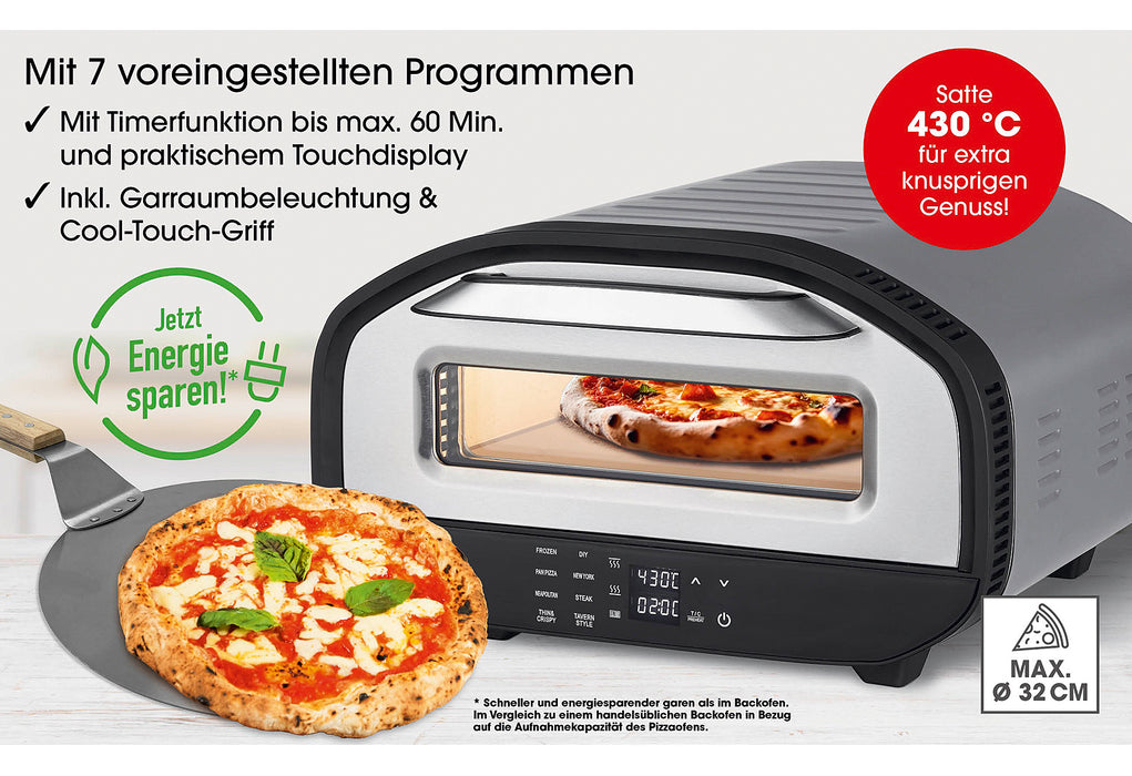 GOURMETMAXX Elektro-Pizzaofen 1700W