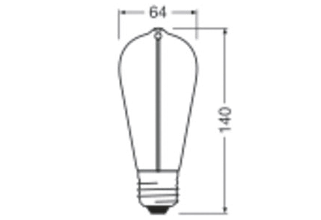 OSRAM LEDFIL ST-MAG 2,2W 1800K smoke E27