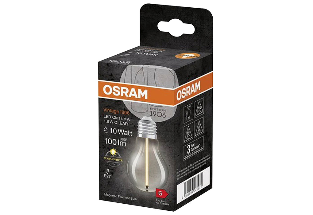 OSRAM LED Filamant LED CL A 40 D 1,8W/827 FIL MAG E27