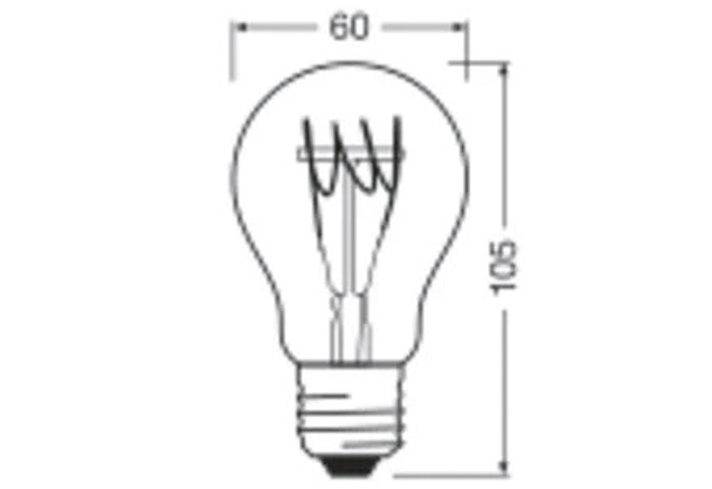 OSRAM LED Filament LED CL A 40 D 4,8W/827 S FIL H E27