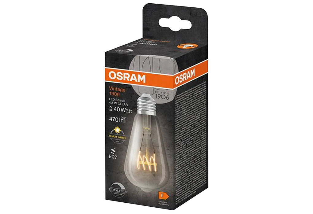 OSRAM LEDFIL ST D 4,8W 470lm 2700K klar E27