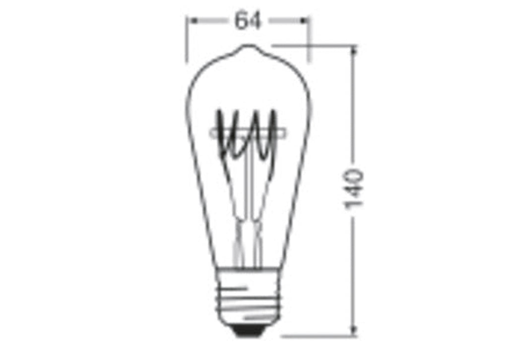 OSRAM LEDFIL ST D 4,8W 470lm 2700K klar E27