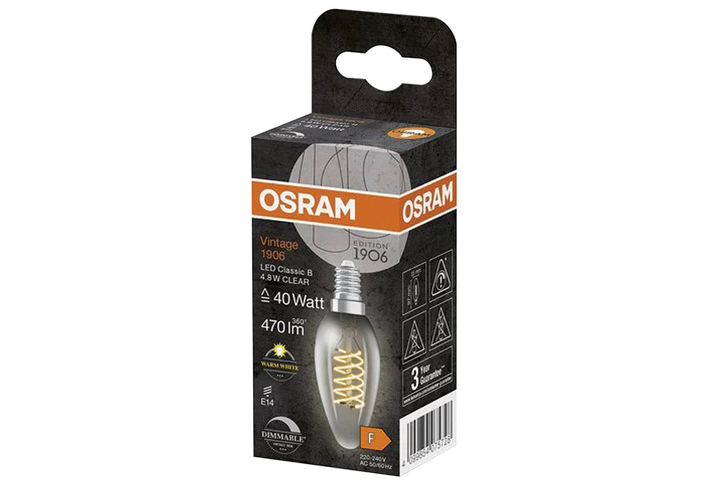 OSRAM LEDFIL Kerze 4,8W 470lm 2700K klar E14