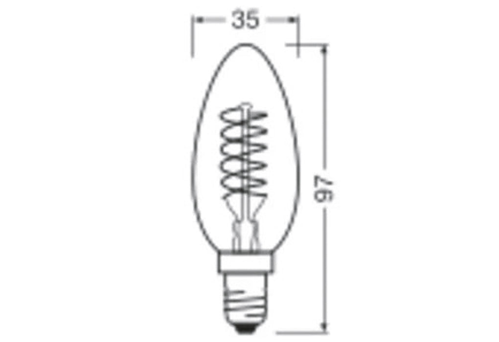 OSRAM LEDFIL Kerze 4,8W 470lm 2700K klar E14