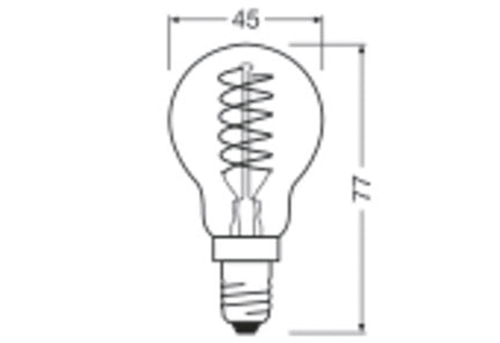 OSRAM LEDFIL Tropfen 4,8W 470lm 2700K klar E14