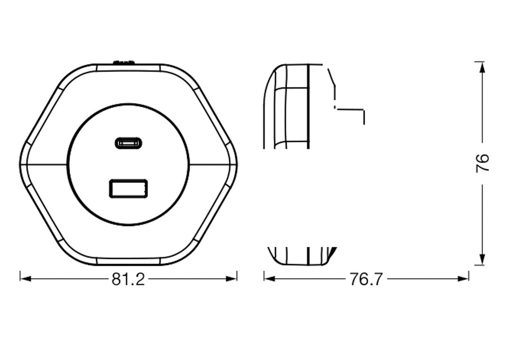 LEDVANCE Nachtlicht m. USB A und C-Anschluss Sensor