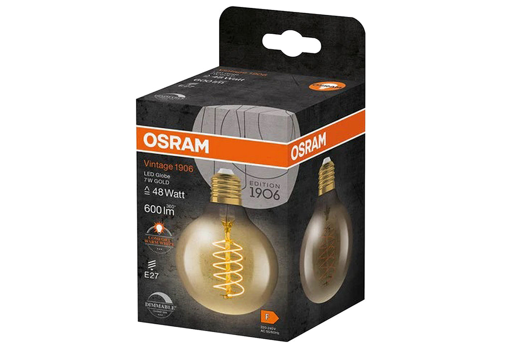 OSRAM LED Filament Globe 80 D 7W/822 S FIL GD E27