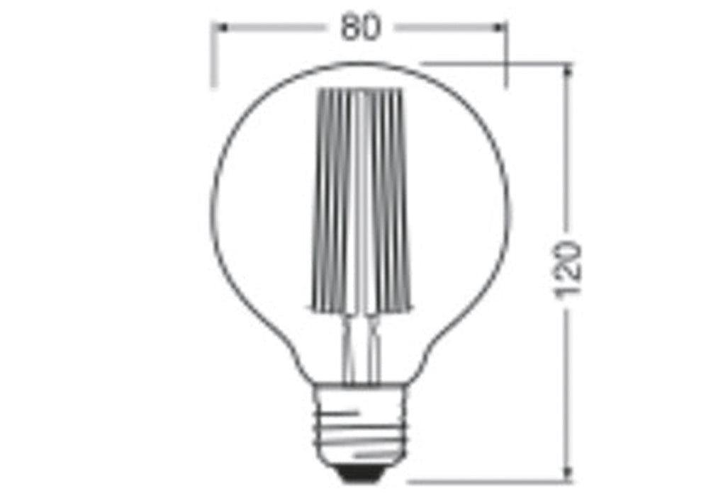 OSRAM LEDFIL Globe 80 D 8,8W 806lm 2200K gold E27