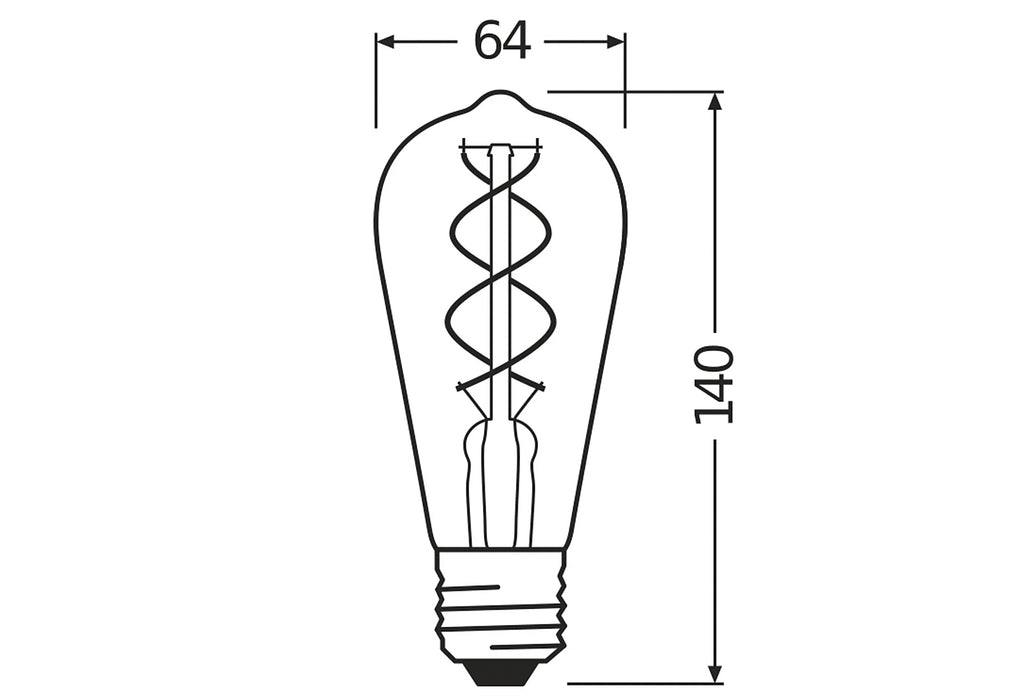 OSRAM LEDFIL ST 4W 300lm 2000K gold E27