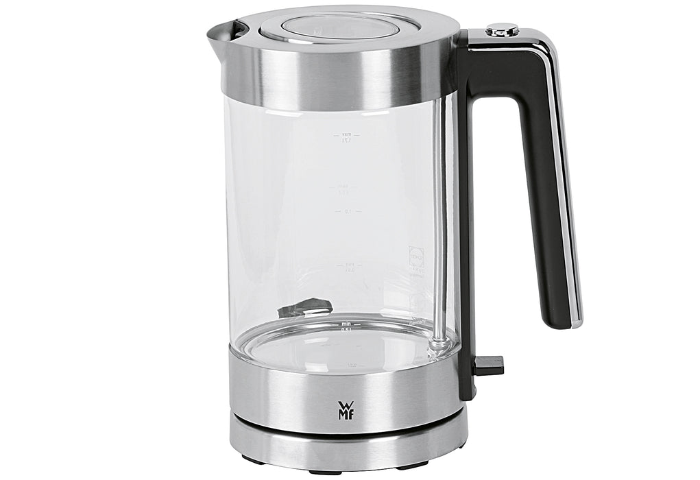 WMF Wasserkocher Lono mit Glasbehälter, 1,7 l 3000 Watt Cromargan matt/Glas