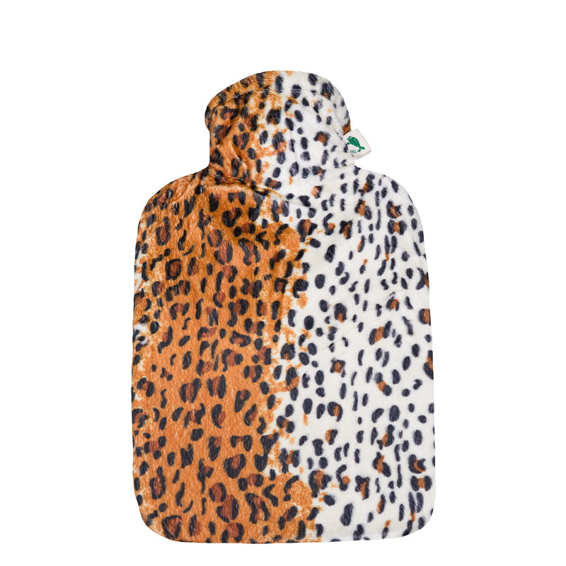 HUGO FROSCH Wärmflasche Leopard 1,8l Veloursbezug