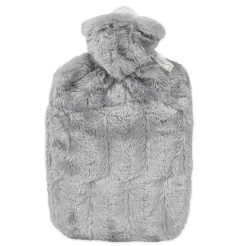 HUGO FROSCH Wärmflasche Klassik Hochflor-Flauschbezug 1,8 l grau