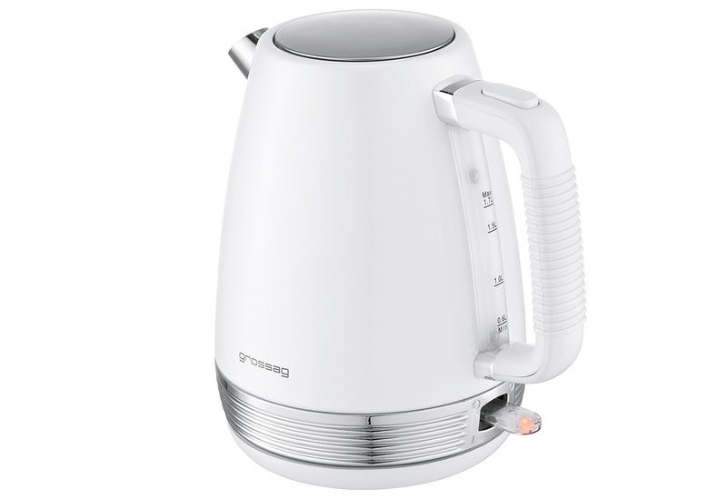 GROSSAG Wasserkocher 1,7l weiß/metallic