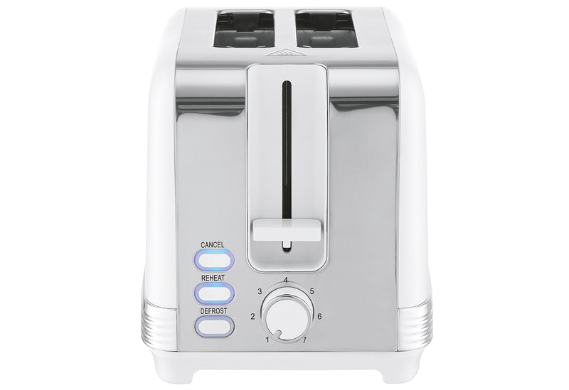 GROSSAG 2-Scheiben Toaster Edelstahl/ weiß metallic