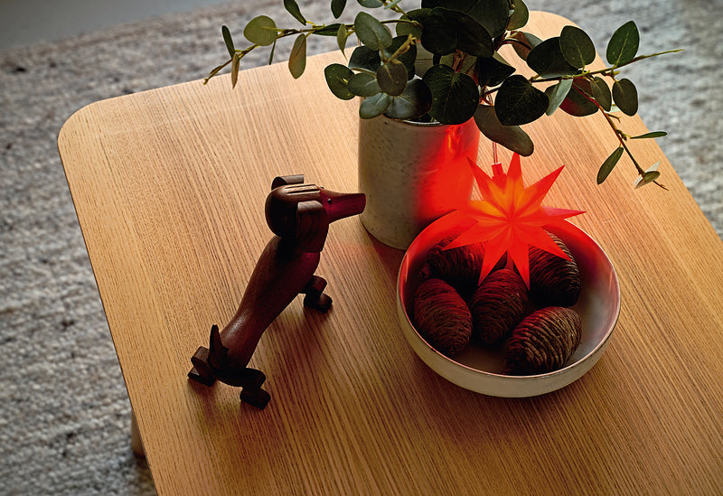 Fensterstern 9 Zacken batteriebetrieben rot