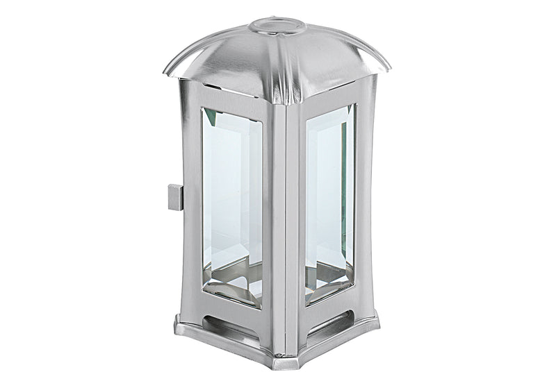 MOLL Grablaterne Edelstahl mit Glas matt 14x14x24cm inox