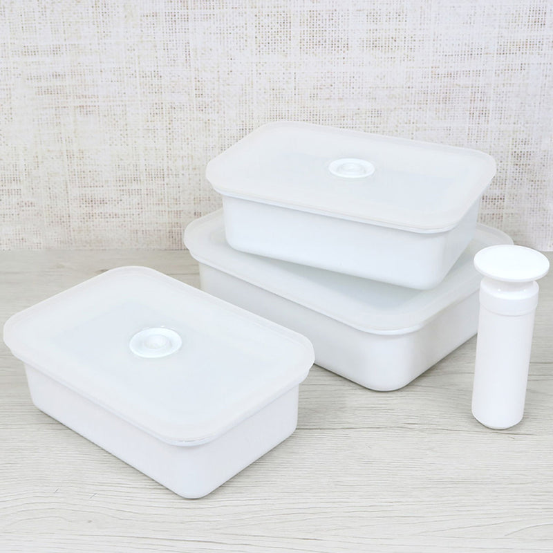 Vakuum-Emailledose, XL flach, 1,85L