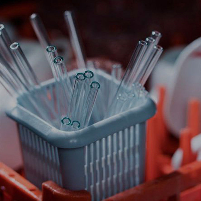 Glastrinkhalm Set 7 tlg. - Länge 15 cm