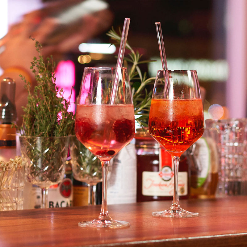 Glastrinkhalm Set 7 tlg. - Länge 20 cm