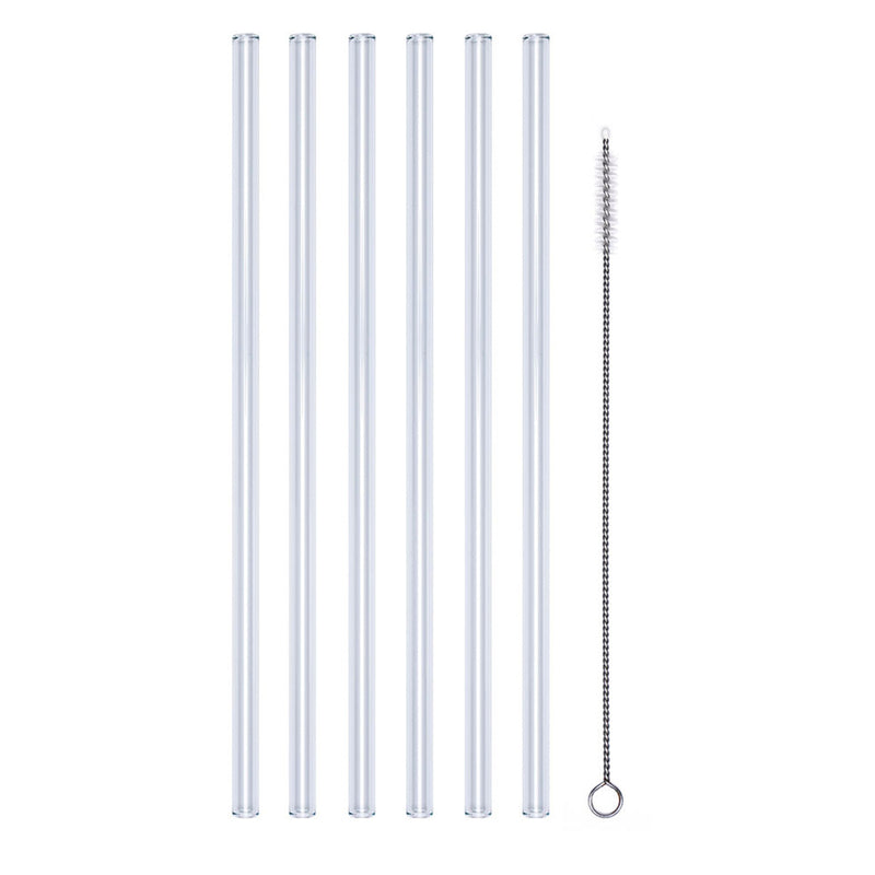 Glastrinkhalm Set 7 tlg. - Länge 23 cm