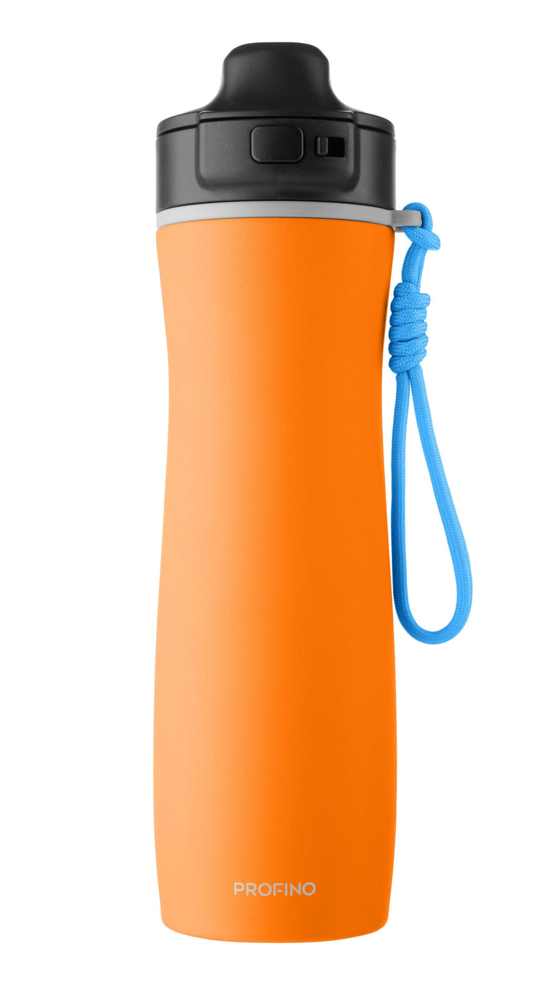 Sport-Flasche "Active", 600 ml, Edelstahl, orange