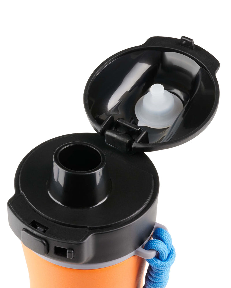 Sport-Flasche "Active", 600 ml, Edelstahl, orange