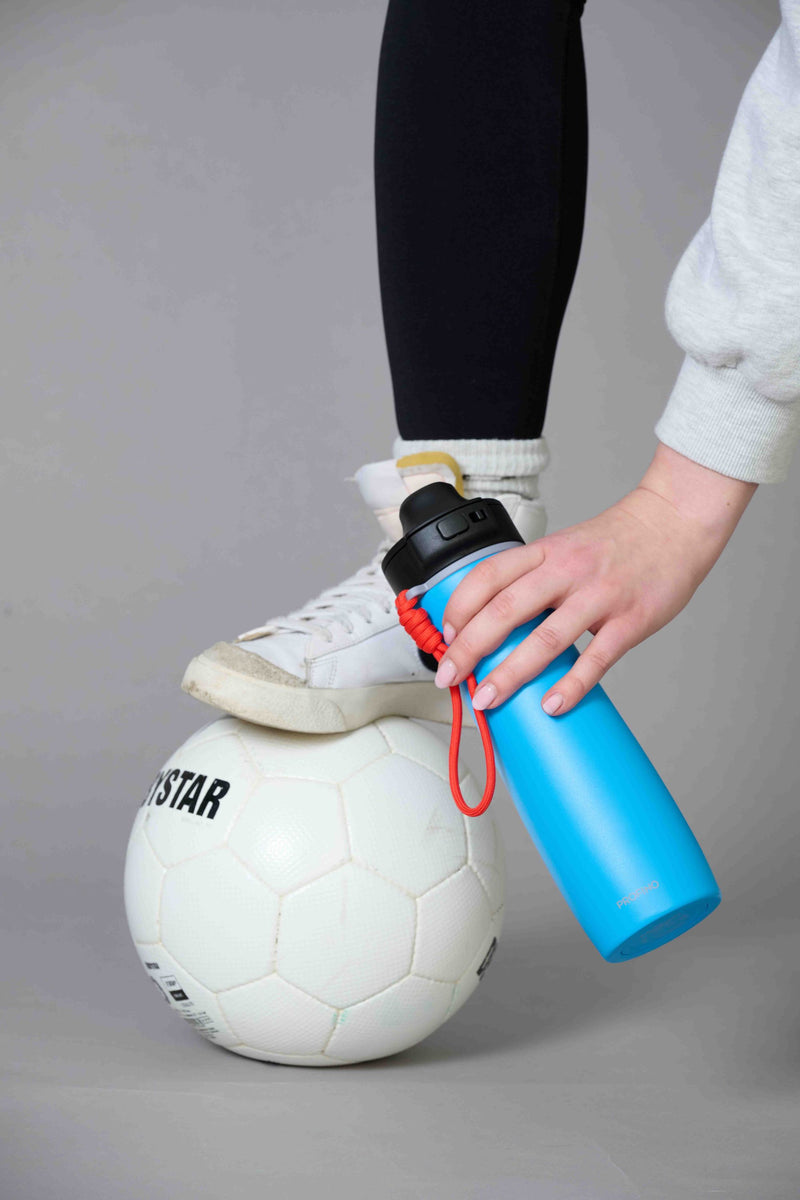 Sport-Flasche "Active", 600 ml, Edelstahl, blau