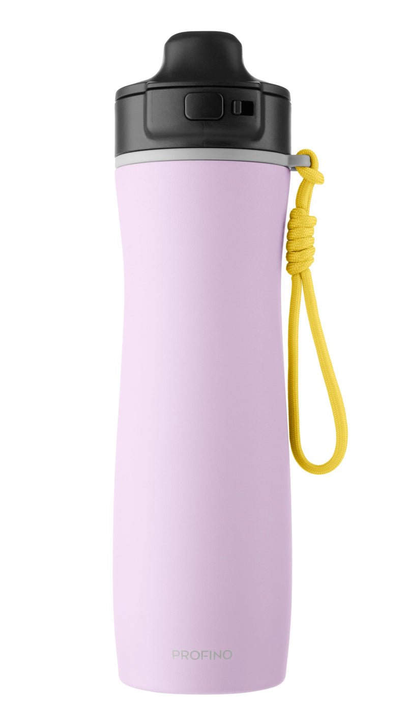 Sport-Flasche "Active", 600 ml, Edelstahl, Flieder