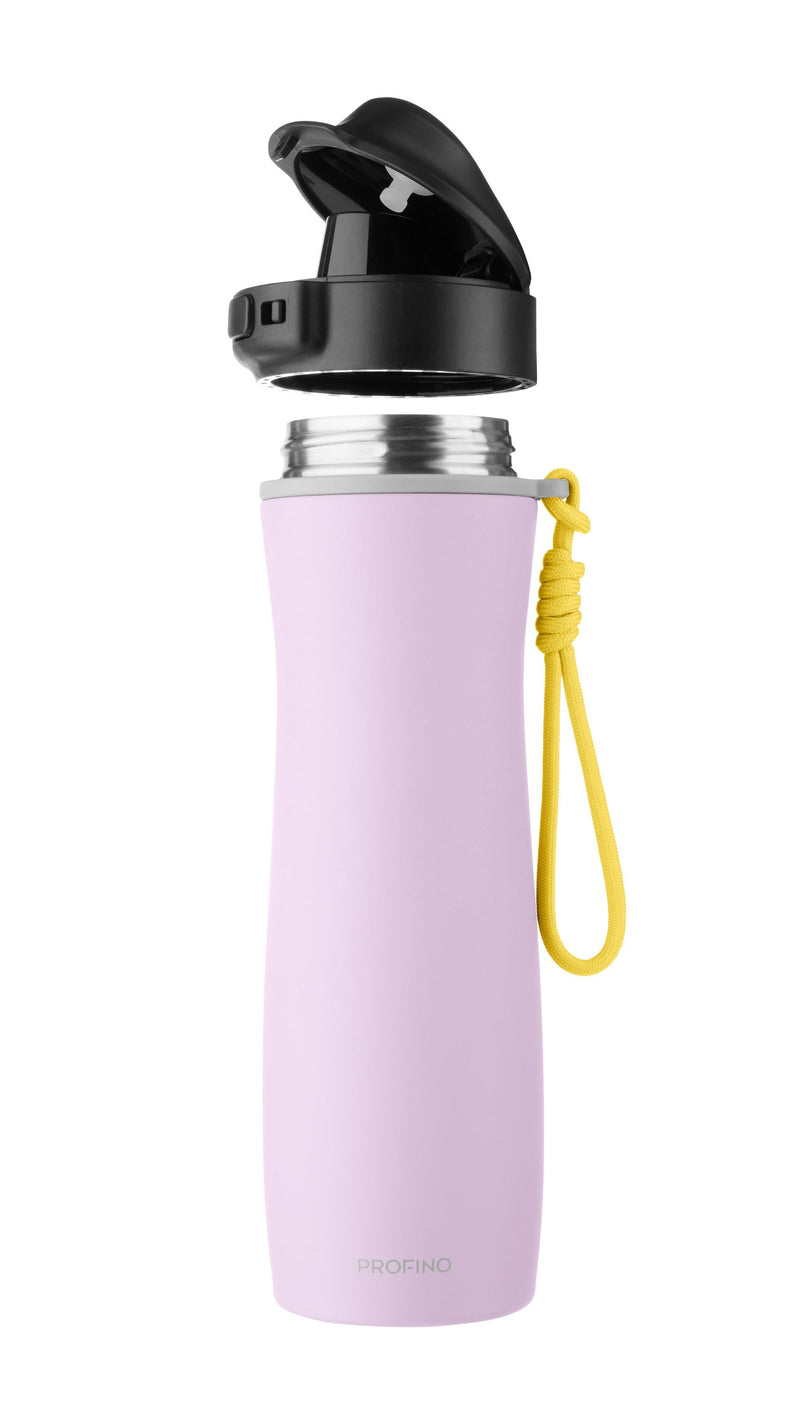 Sport-Flasche "Active", 600 ml, Edelstahl, Flieder