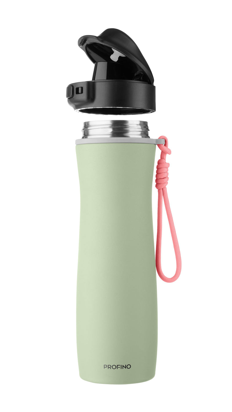 Sport-Flasche "Active", 600 ml, Edelstahl, grün