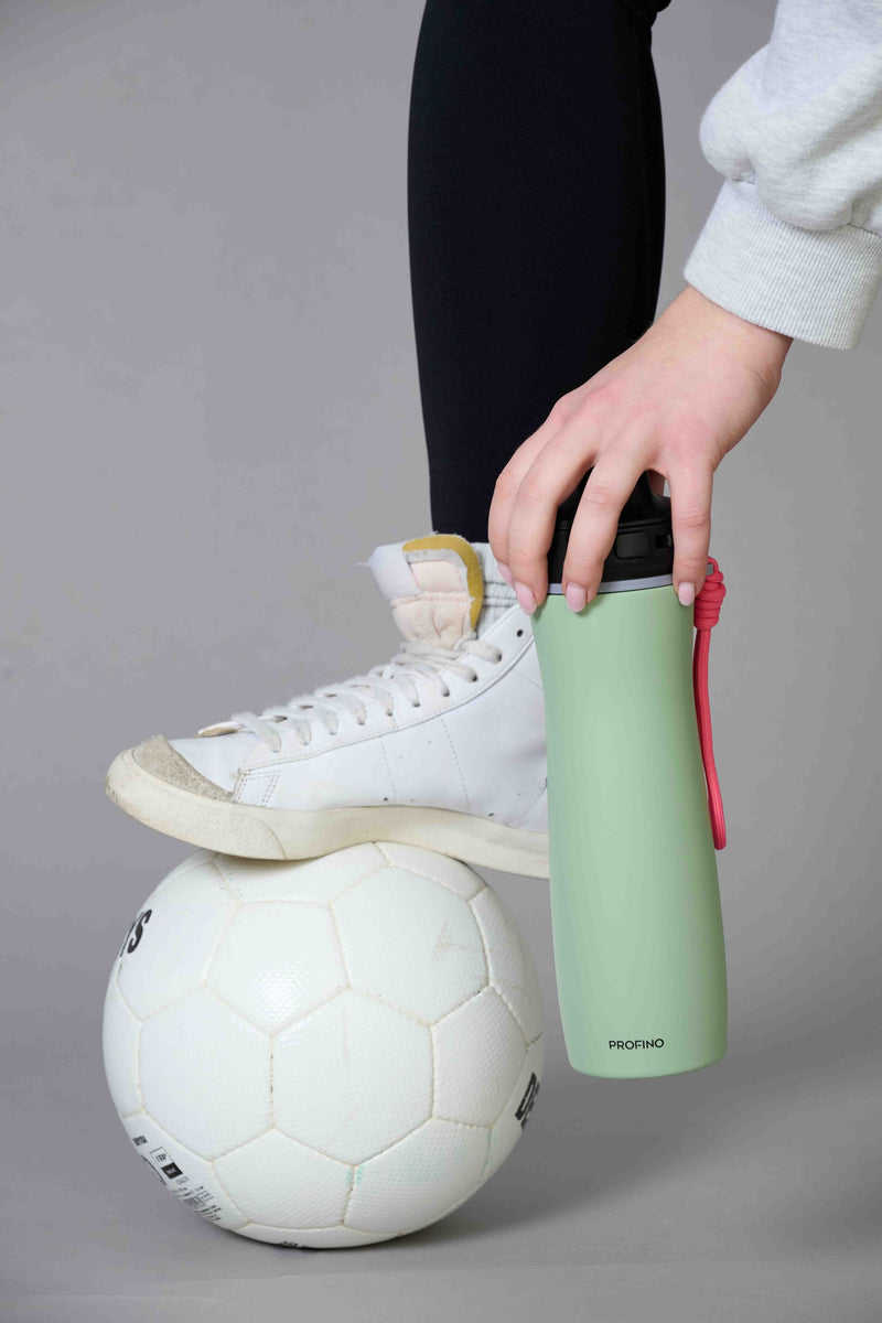 Sport-Flasche "Active", 600 ml, Edelstahl, grün