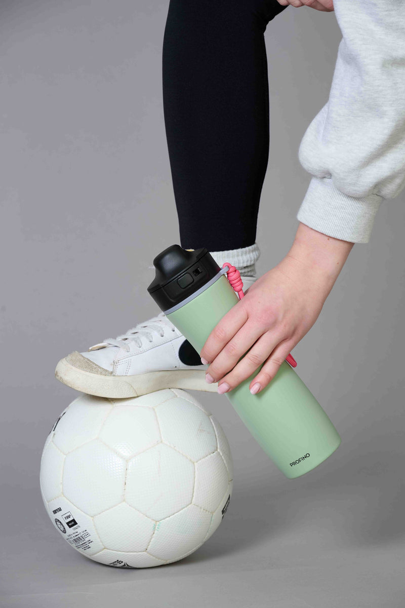 Sport-Flasche "Active", 600 ml, Edelstahl, grün