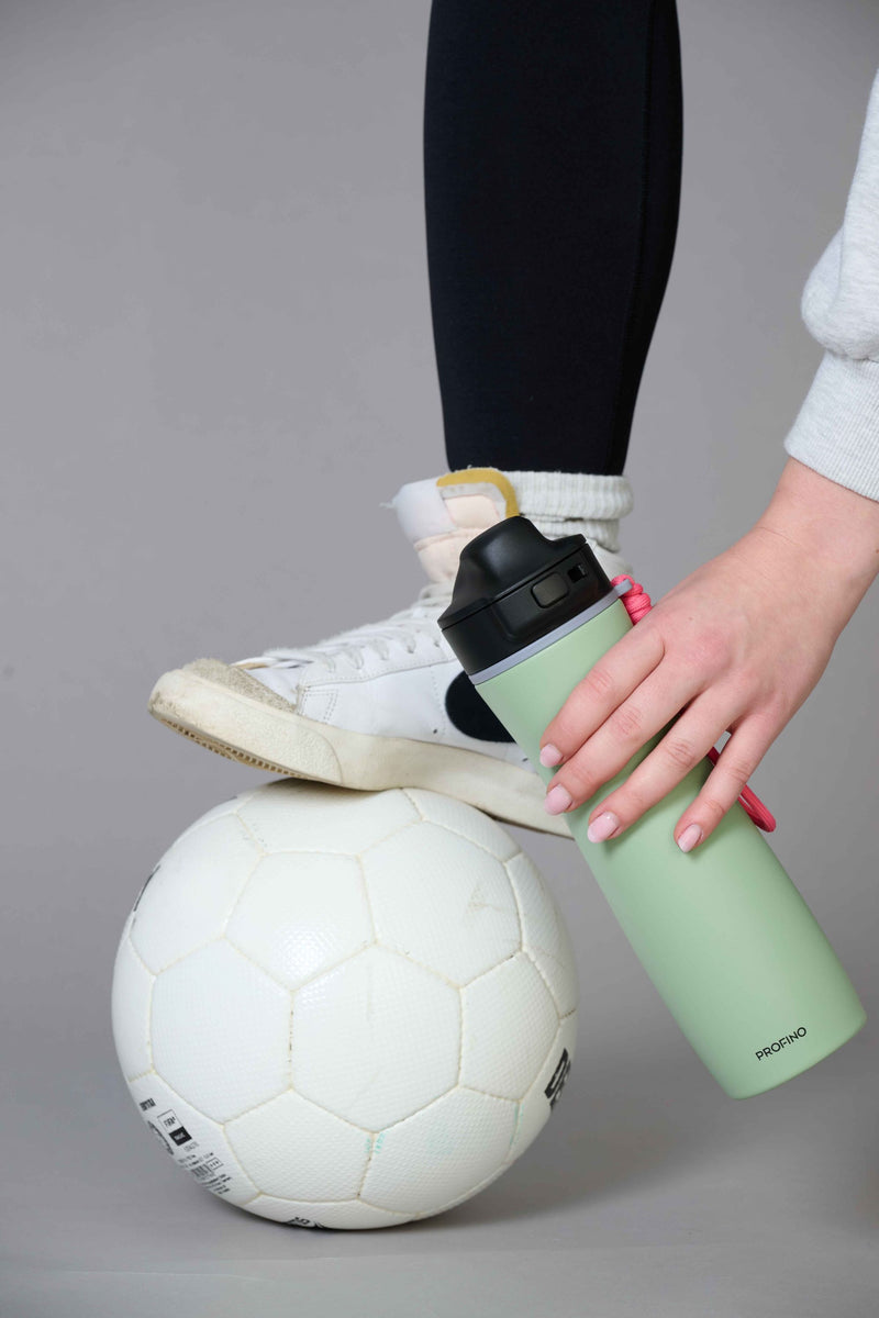 Sport-Flasche "Active", 600 ml, Edelstahl, grün
