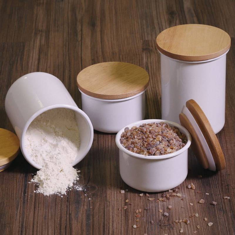 Vorratsdose mit Holzdeckel, 0,8L