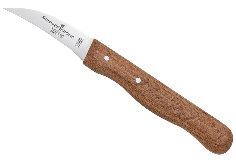 SCHWERTKRONE Gemüsemesser Buchenholz gebogen 5,5cm Carbon