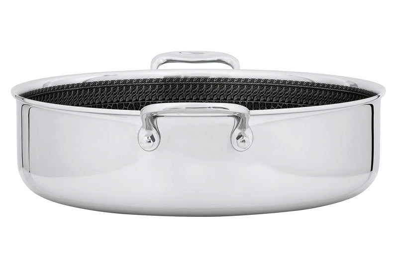 HENSSLERS Edelstahlbräter mit Glasdeckel Ø32cm