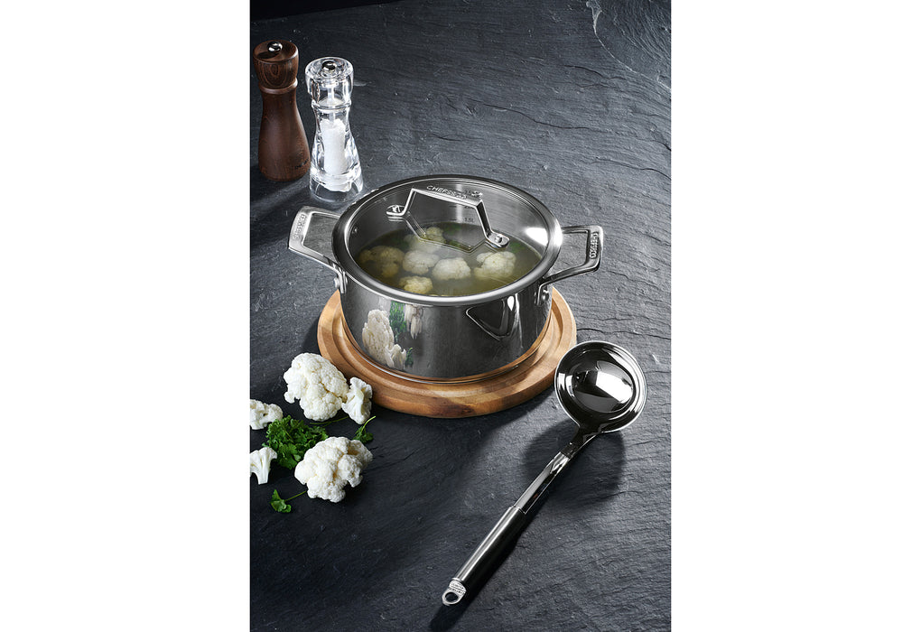 CHEFS&CO Kochtopf mit Glasdeckel 3,1l 20cm Profi Gourmet