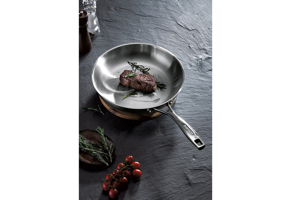 CHEFS&CO Bratpfanne unbeschichtet 28cm Profi Gourmet